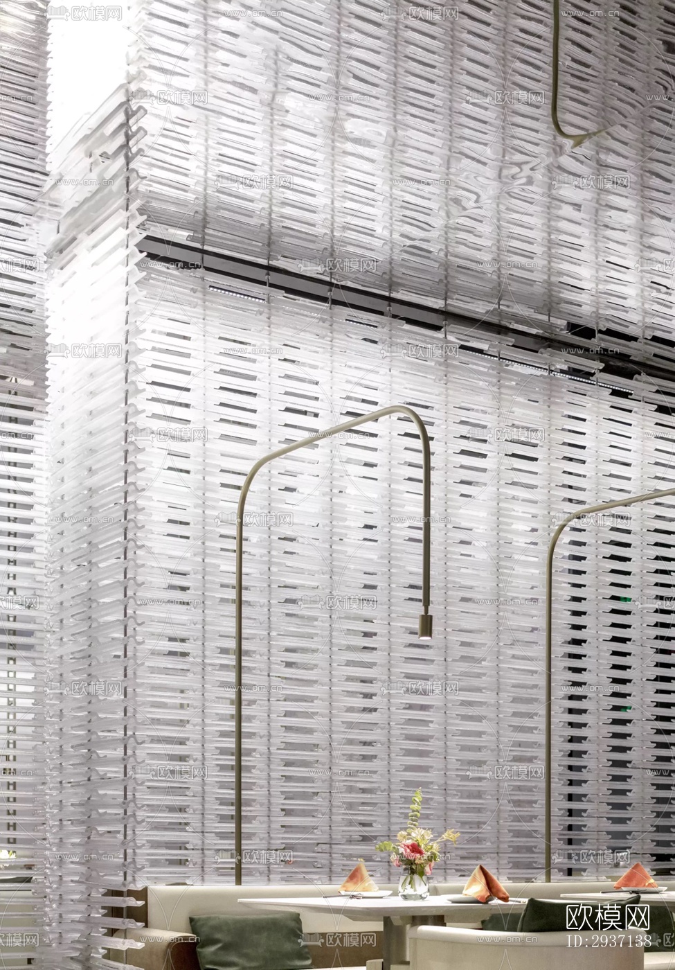 高级灰西餐厅效果图下载（渲染图18）