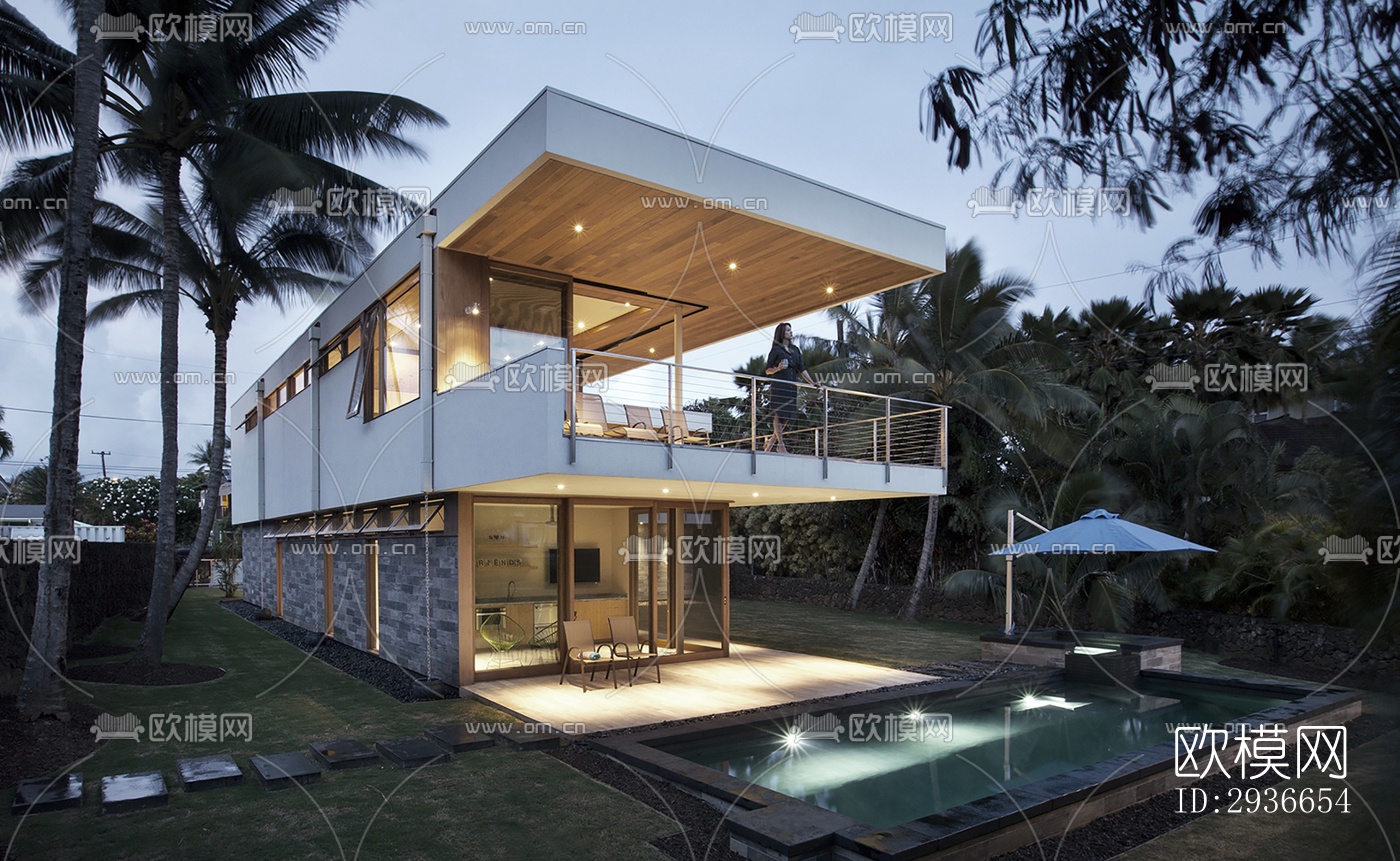 现代居住建筑效果图下载（渲染图6）