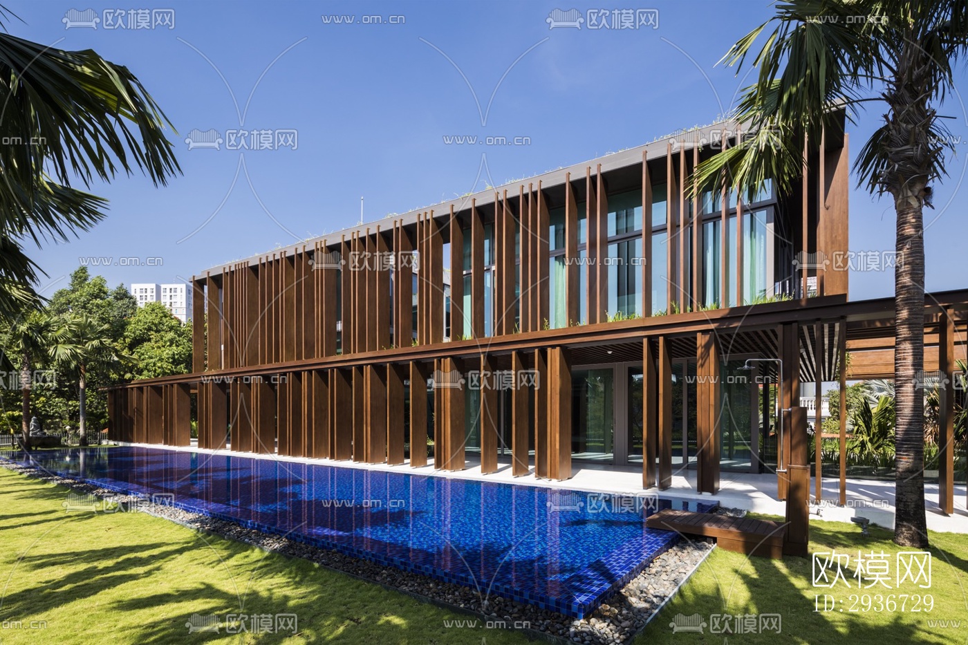 现代居住建筑效果图下载（渲染图2）