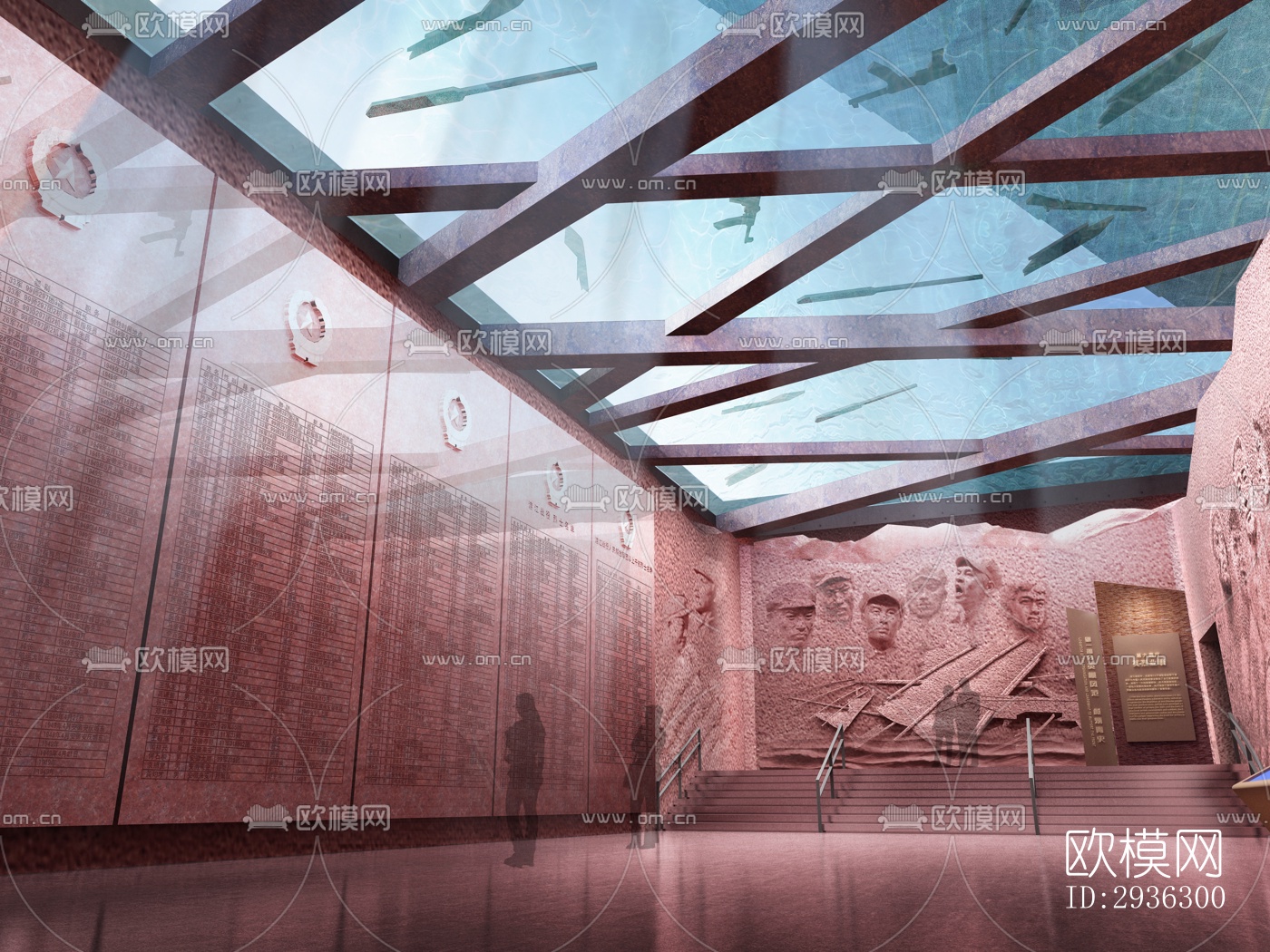 新中式美术博物馆效果图下载（渲染图7）