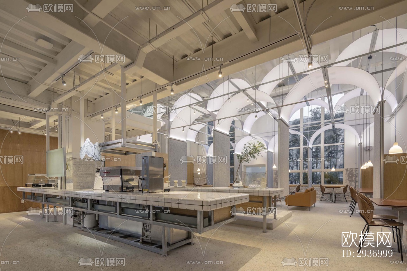 工业风咖啡奶茶效果图下载（渲染图7）