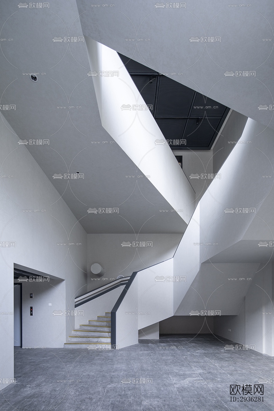 新中式美术博物馆效果图下载（渲染图2）