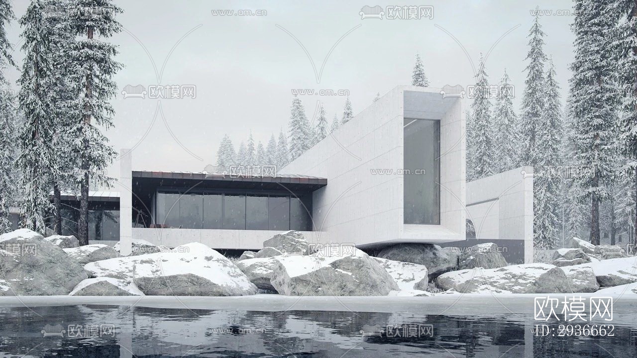 现代居住建筑效果图下载（渲染图16）