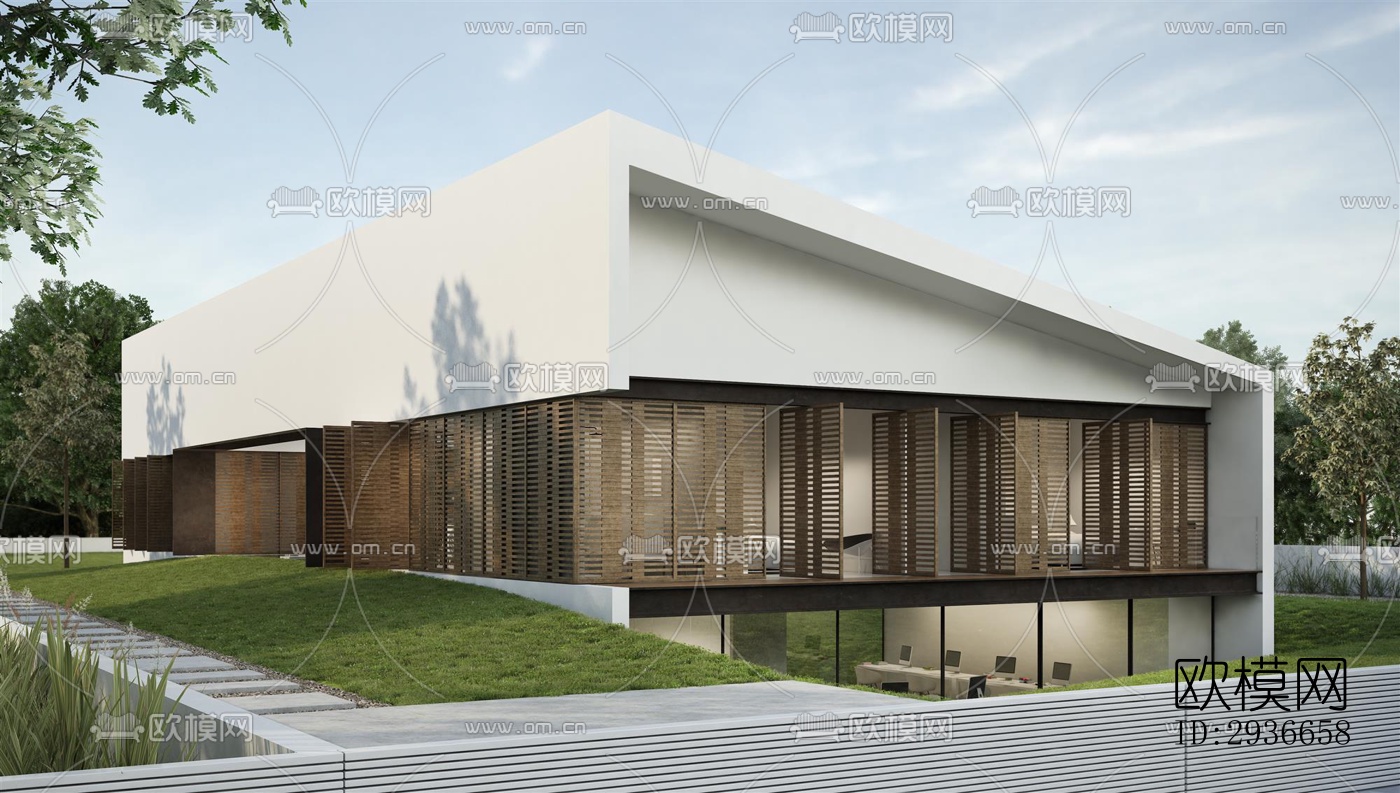 现代居住建筑效果图下载（渲染图17）