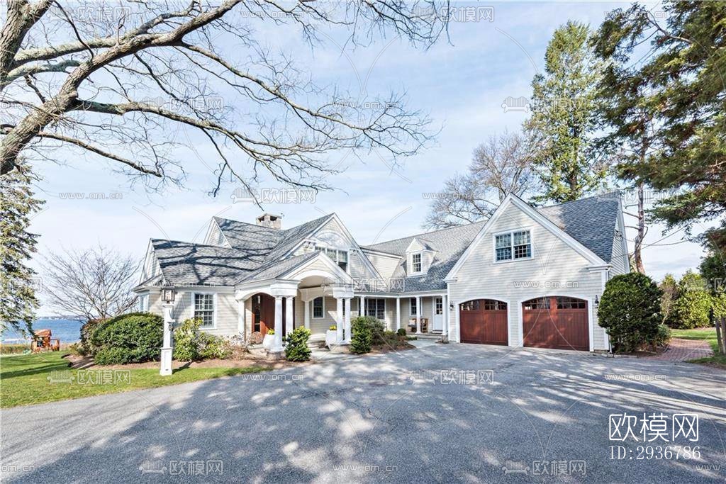 美式居住建筑效果图下载（渲染图7）