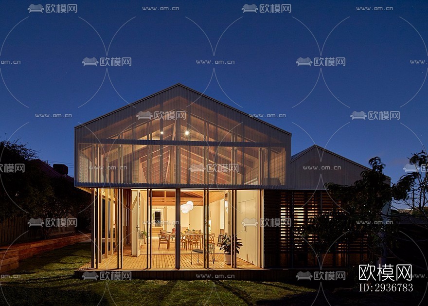 现代居住建筑效果图下载（渲染图10）