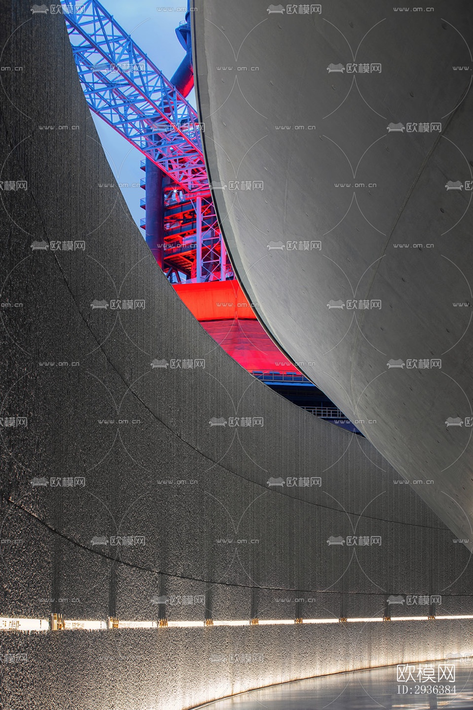 高级灰美术博物馆效果图下载（渲染图15）