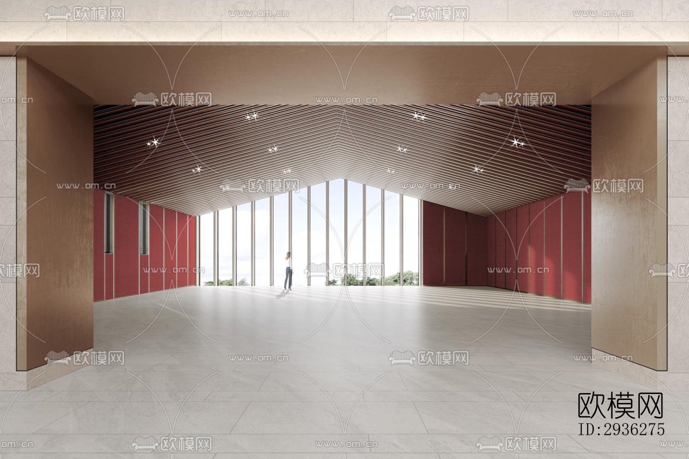 新中式美术博物馆效果图下载（渲染图12）