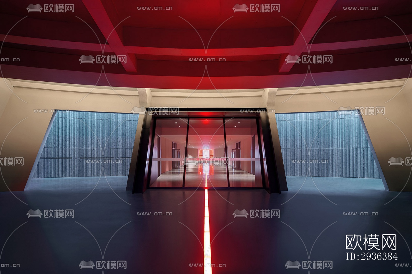 高级灰美术博物馆效果图下载（渲染图16）