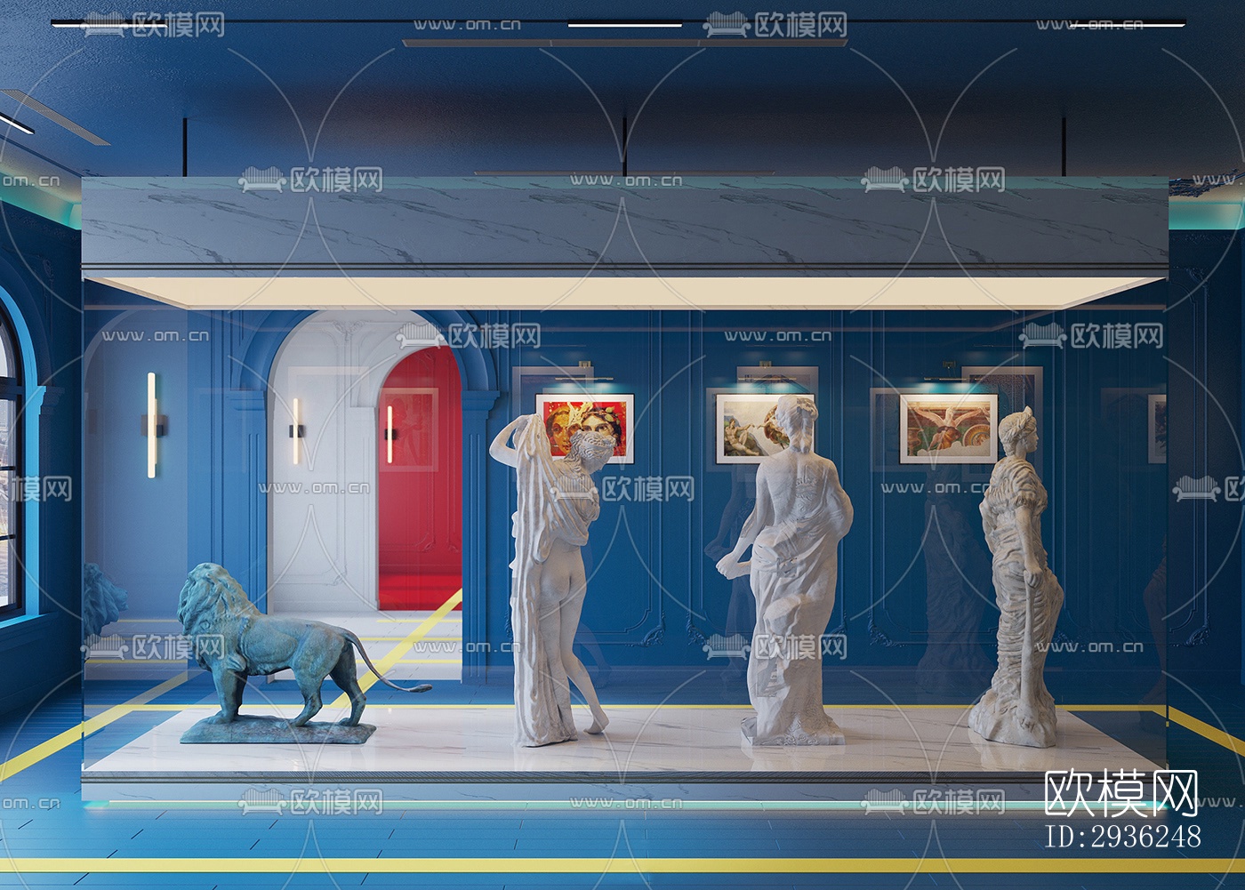 后现代美术博物馆效果图下载（渲染图2）