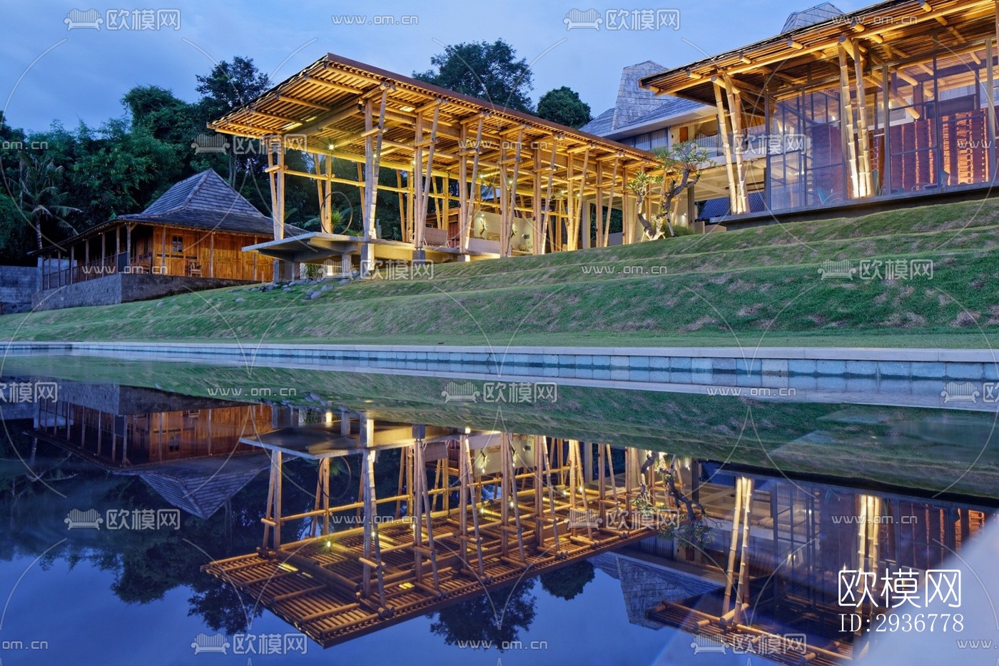 现代居住建筑效果图下载（渲染图1）