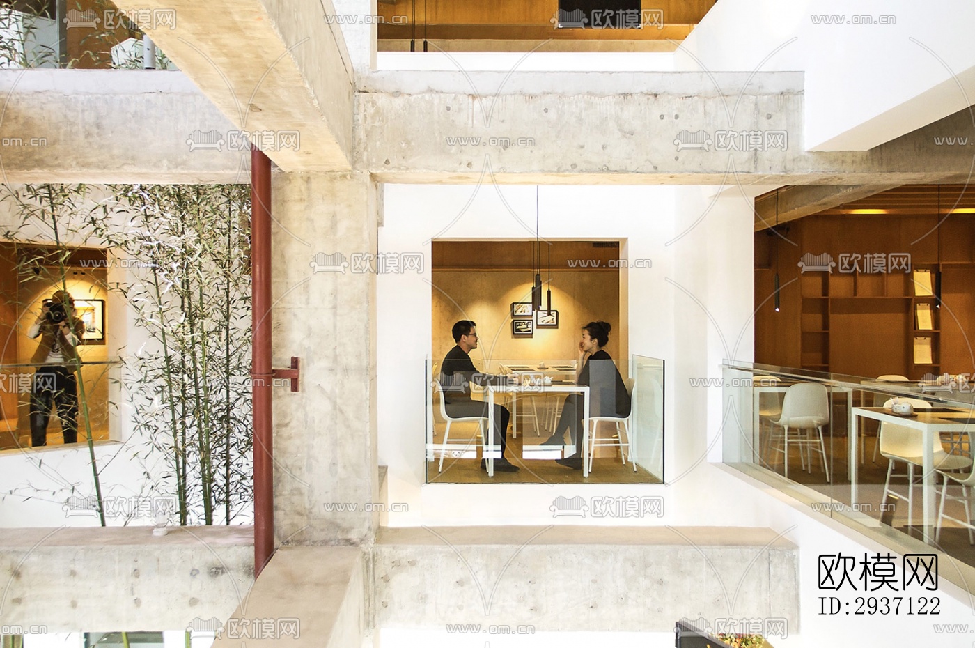 工业风西餐厅效果图下载（渲染图18）