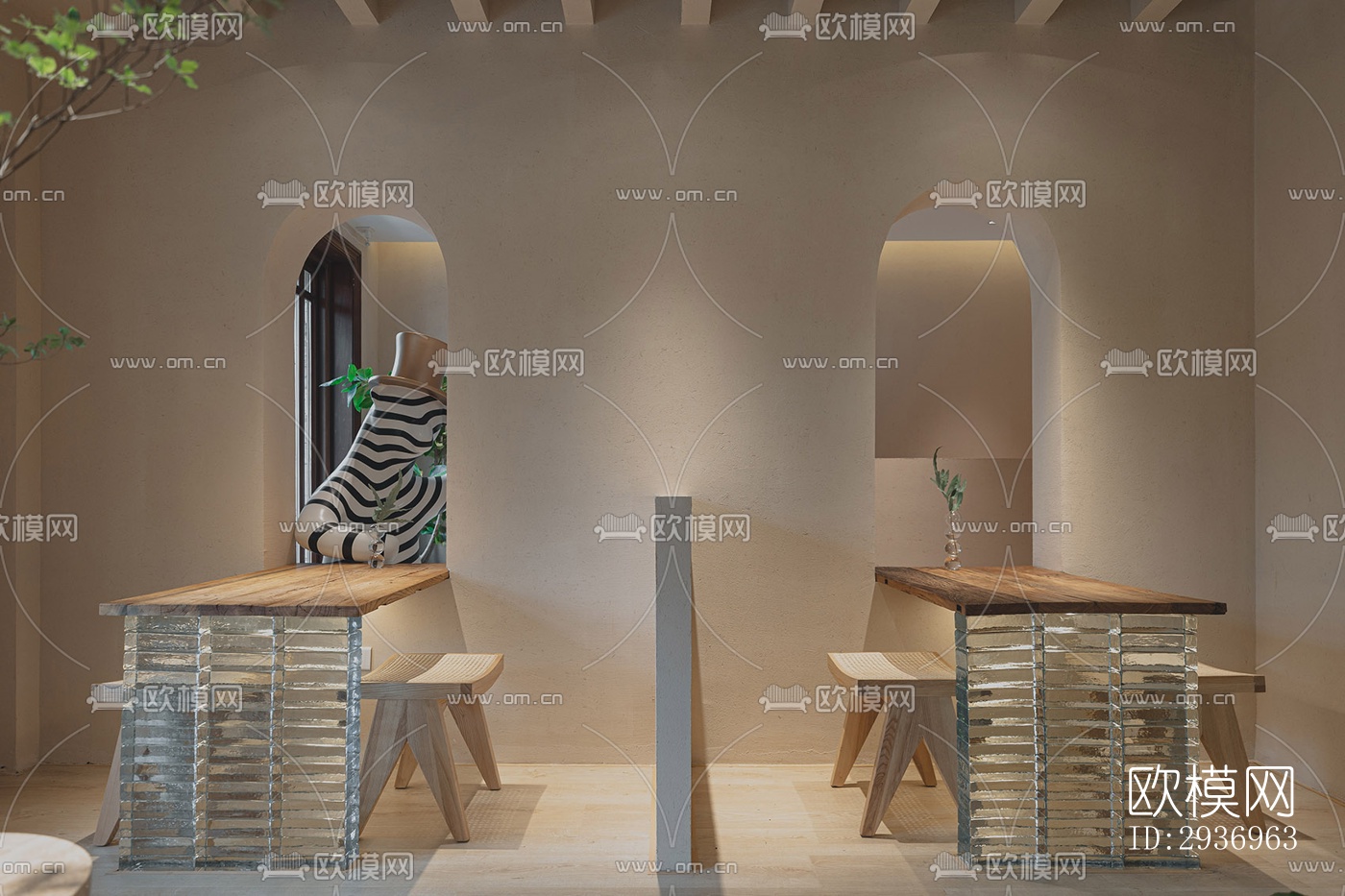 侘寂咖啡奶茶效果图下载（渲染图8）