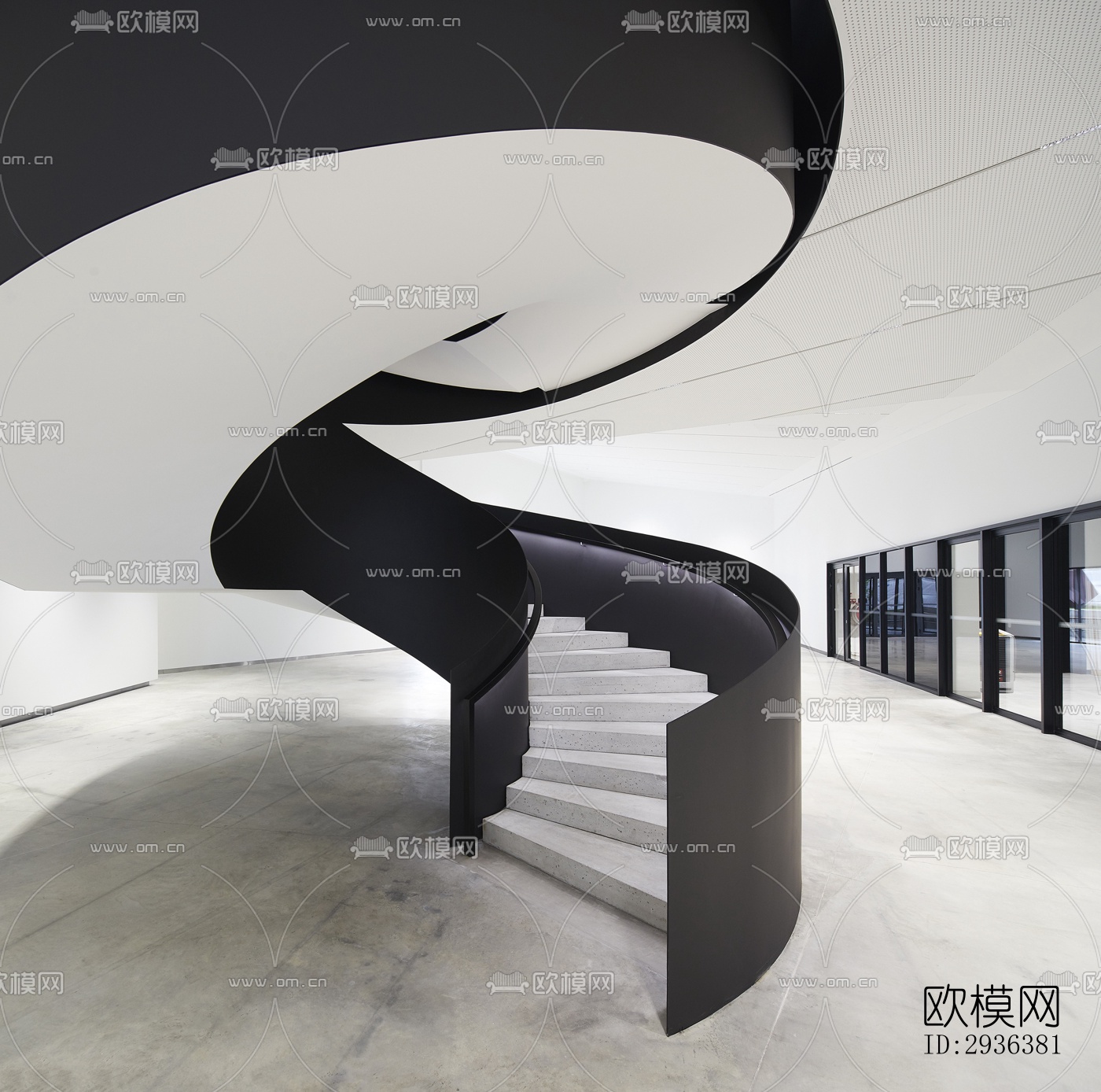 高级灰美术博物馆效果图下载（渲染图17）