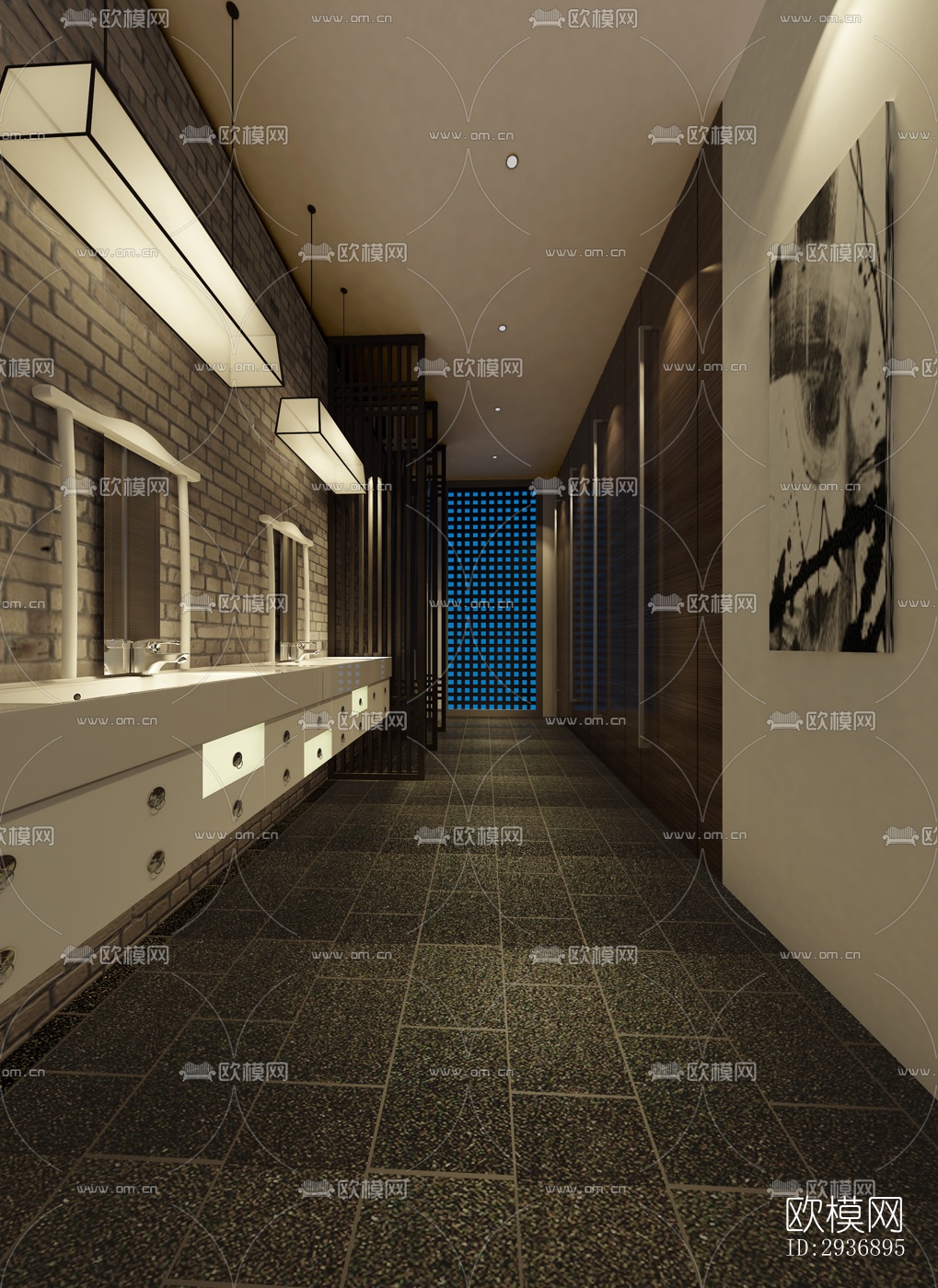 中式中餐厅效果图下载（渲染图7）