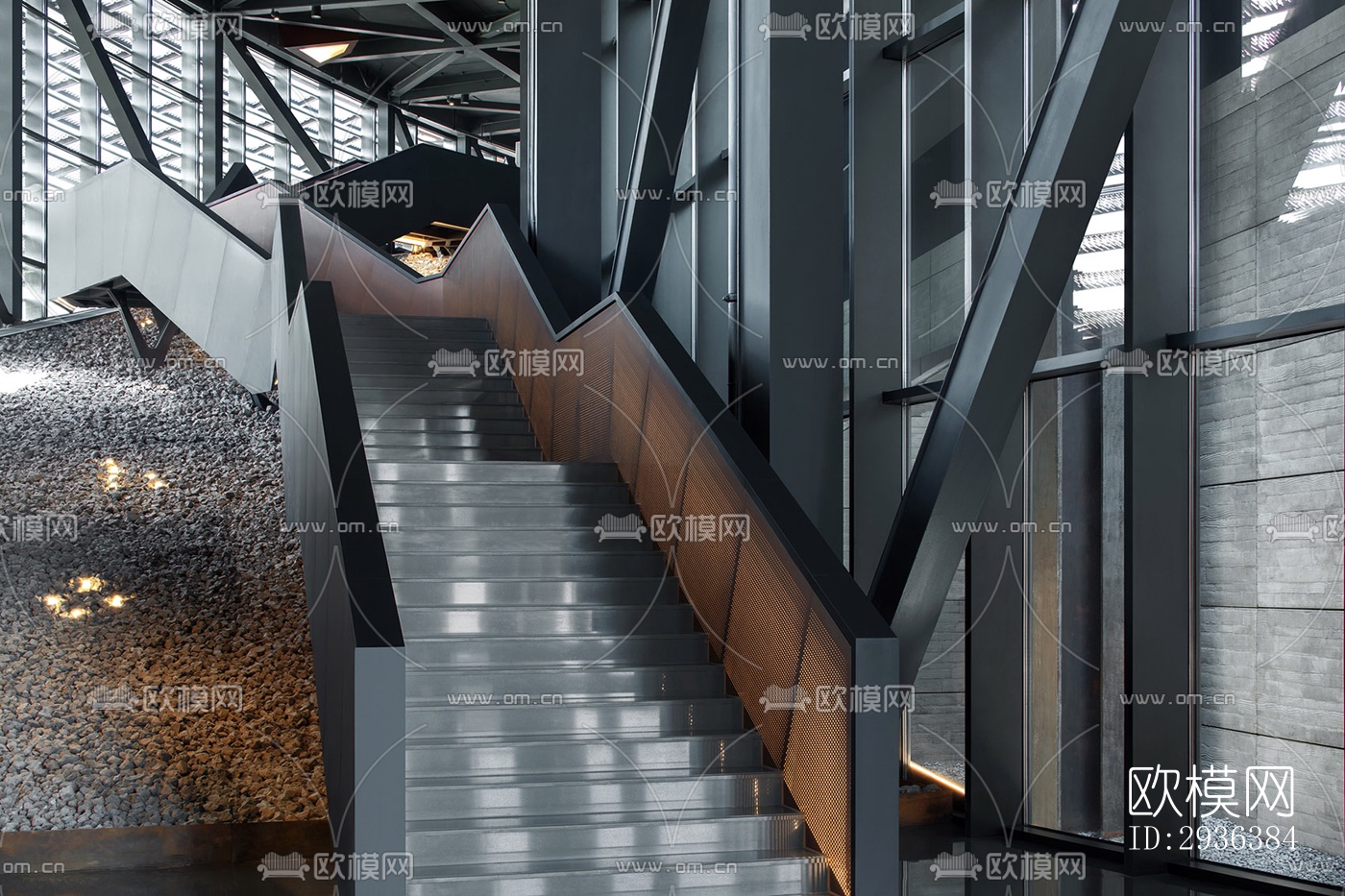 高级灰美术博物馆效果图下载（渲染图8）