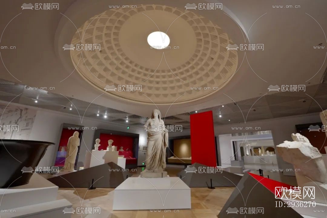 新中式美术博物馆效果图下载（渲染图7）