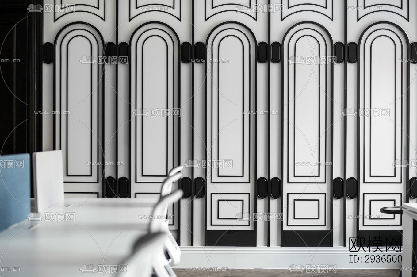 现代办公区效果图下载（渲染图5）