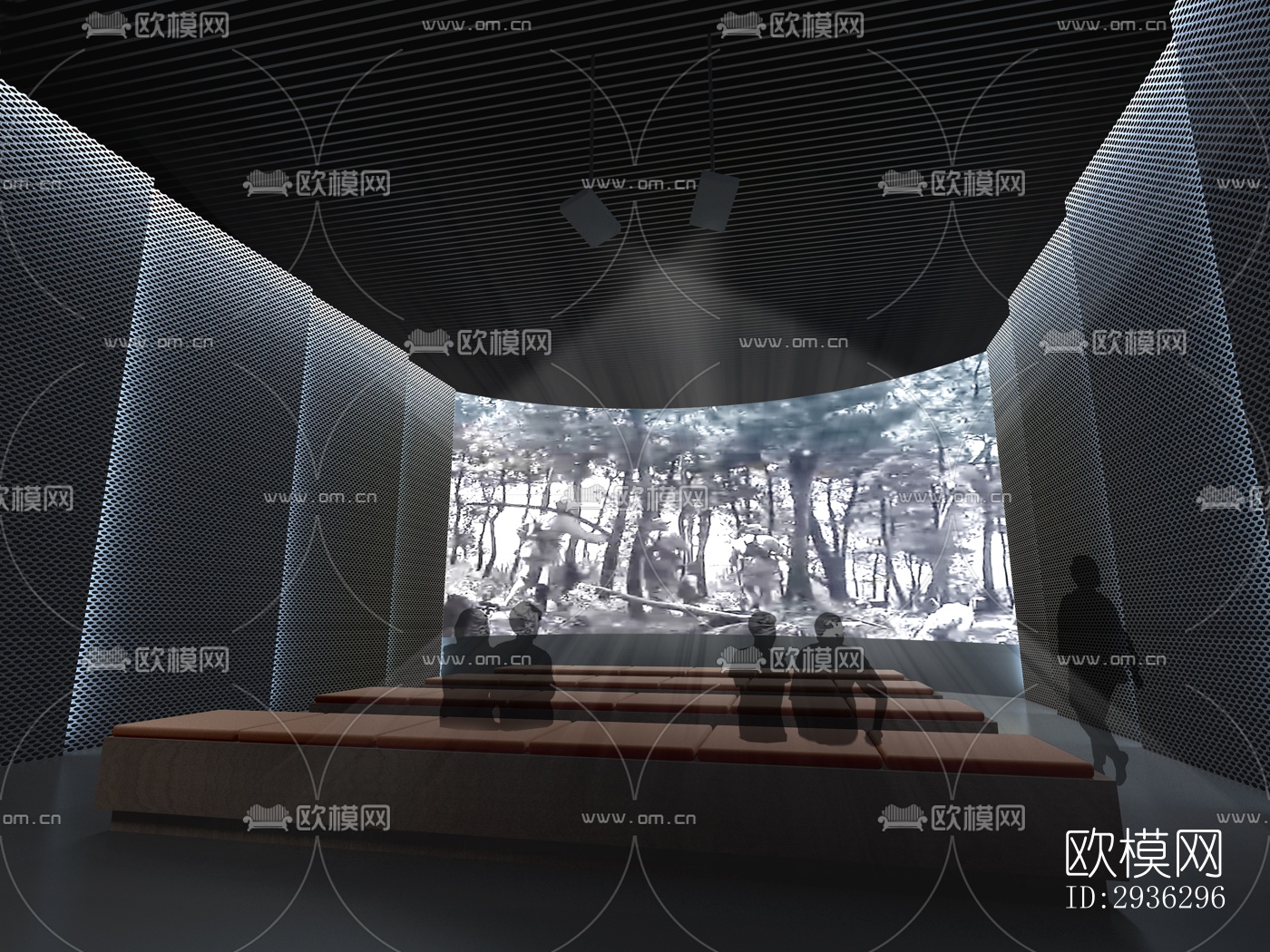 新中式美术博物馆效果图下载（渲染图14）
