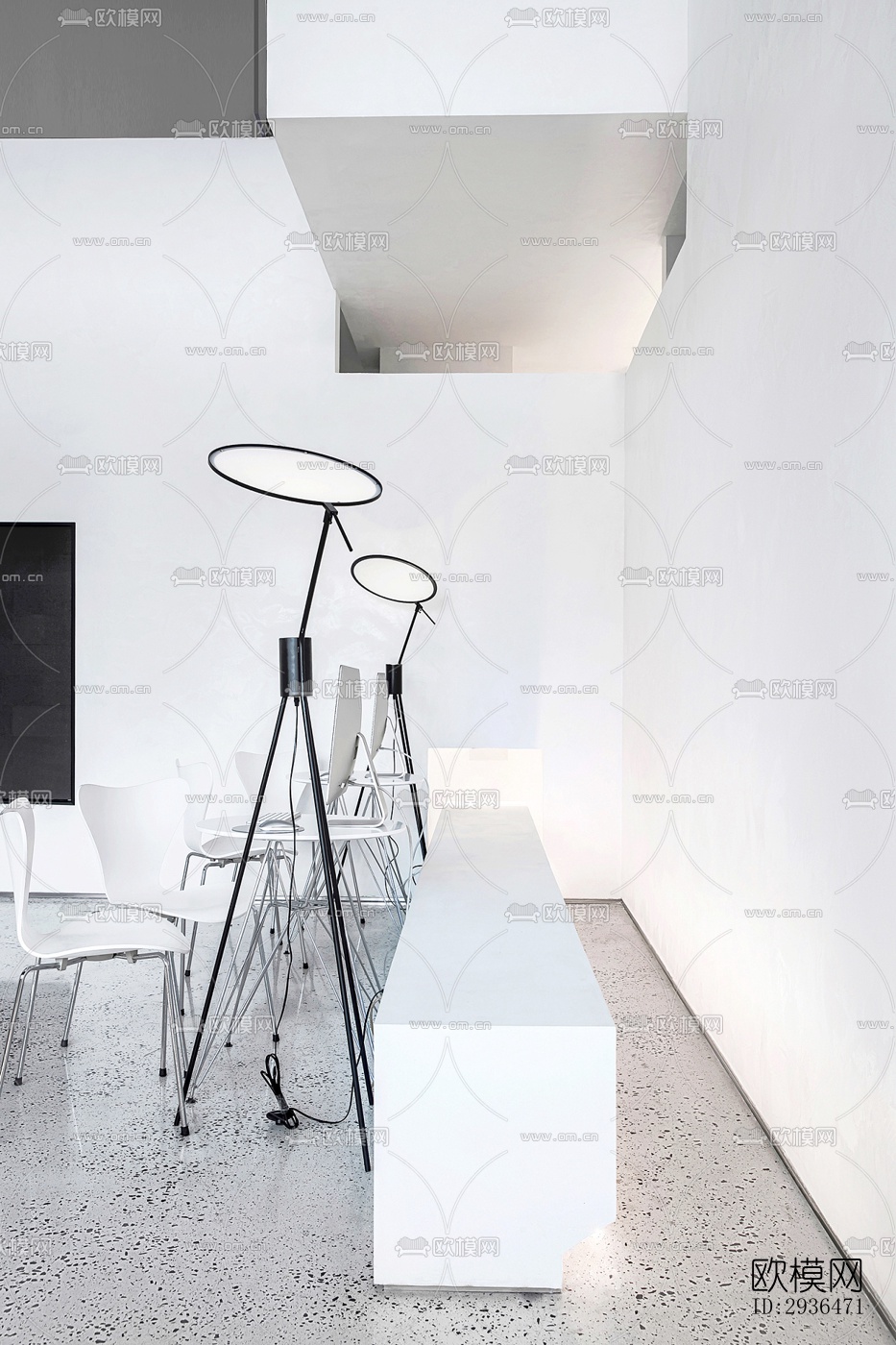 现代办公区效果图下载（渲染图18）