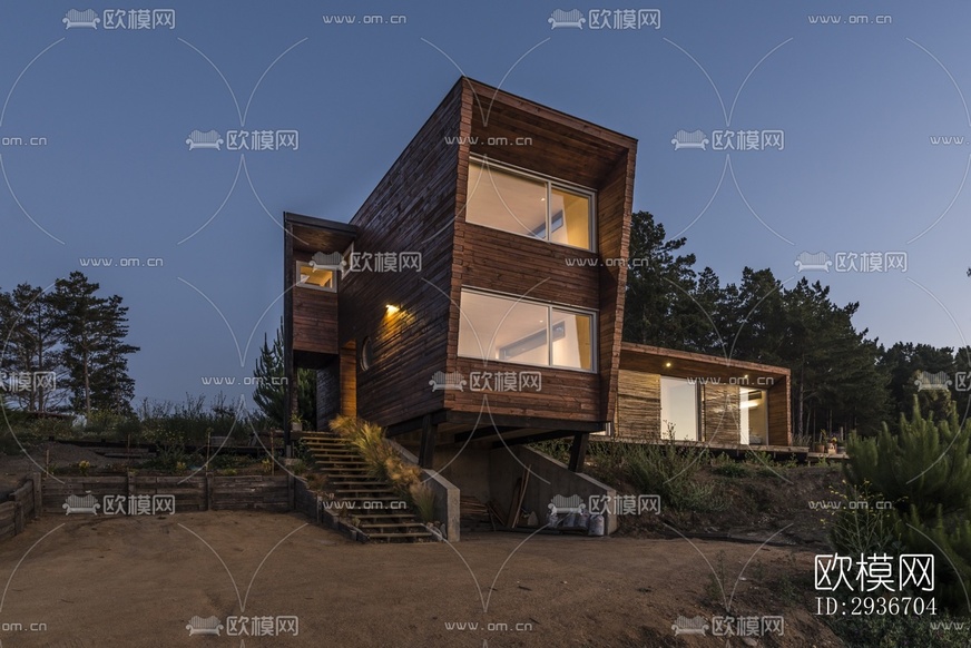现代居住建筑效果图下载(渲染图5)