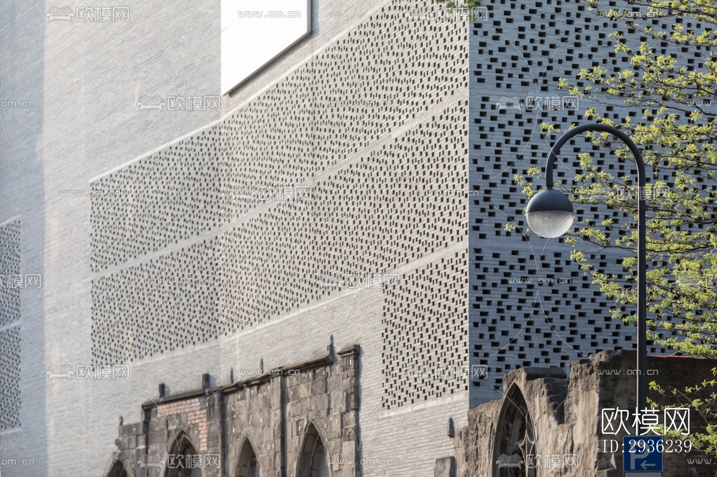 中古风美术博物馆效果图下载（渲染图12）