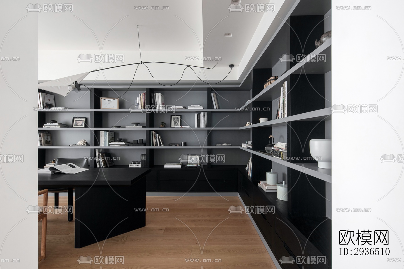 现代办公区效果图下载（渲染图8）