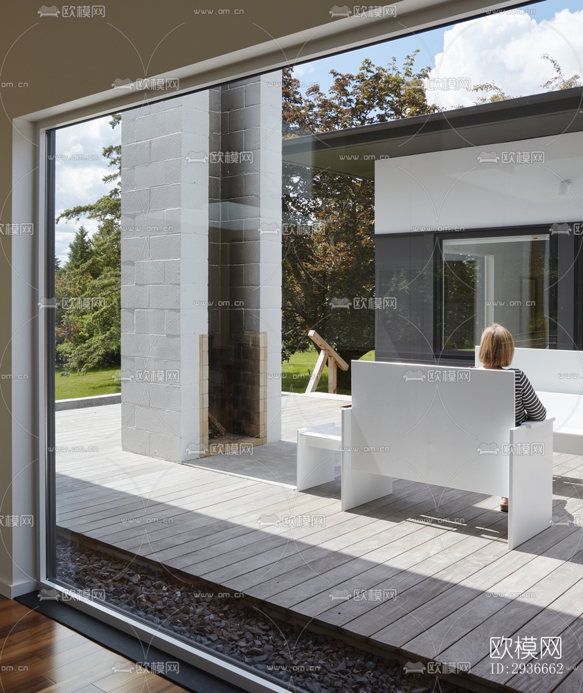 现代居住建筑效果图下载（渲染图1）