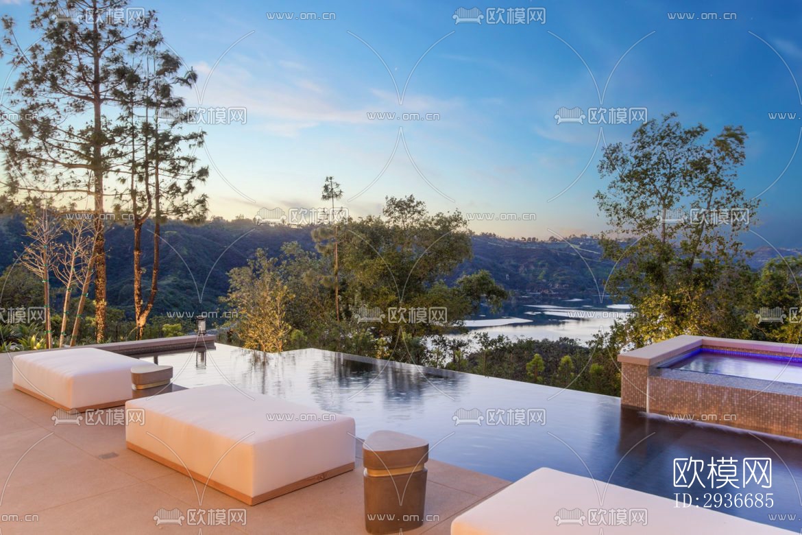 现代居住建筑效果图下载（渲染图11）