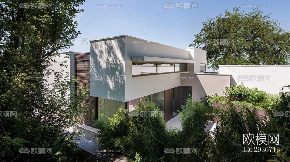 現(xiàn)代居住建筑效果圖下載(渲染圖14)