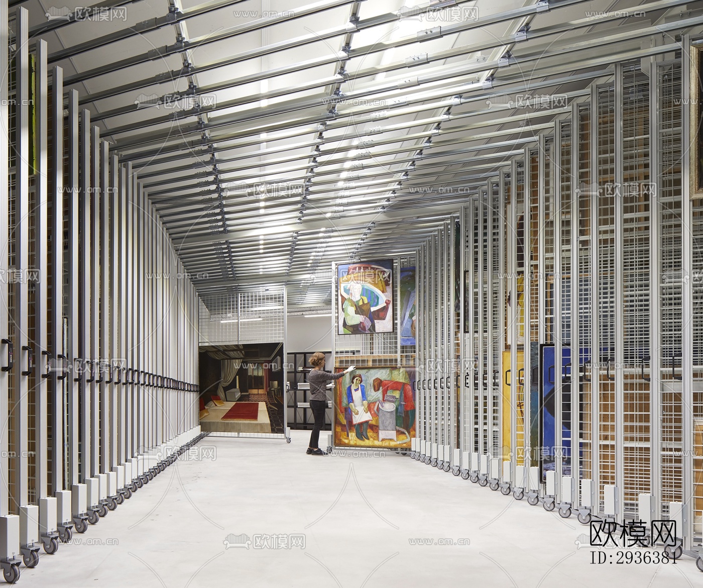 高级灰美术博物馆效果图下载（渲染图5）