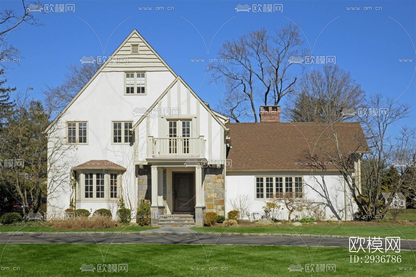 美式居住建筑效果图下载（渲染图6）