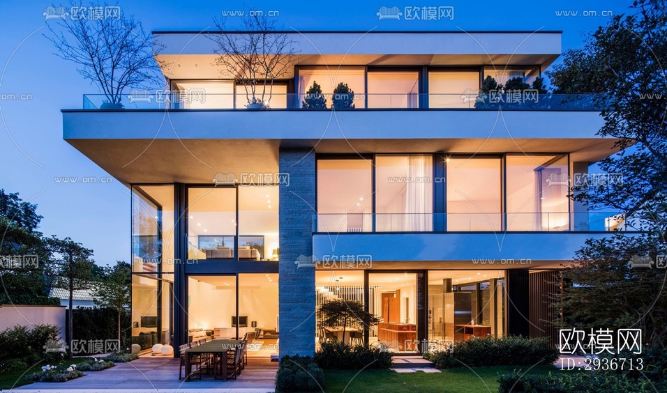 現(xiàn)代居住建筑效果圖下載(渲染圖6)