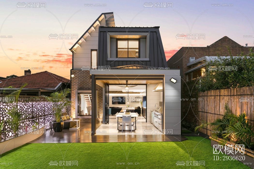 工业风居住建筑效果图下载（渲染图11）