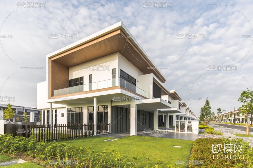 現(xiàn)代居住建筑效果圖下載(渲染圖8)