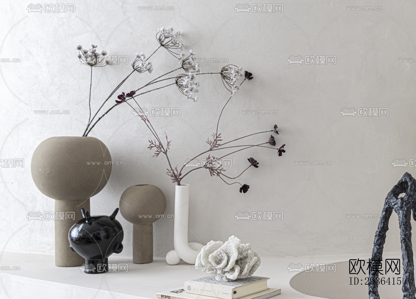 侘寂办公区效果图下载（渲染图6）