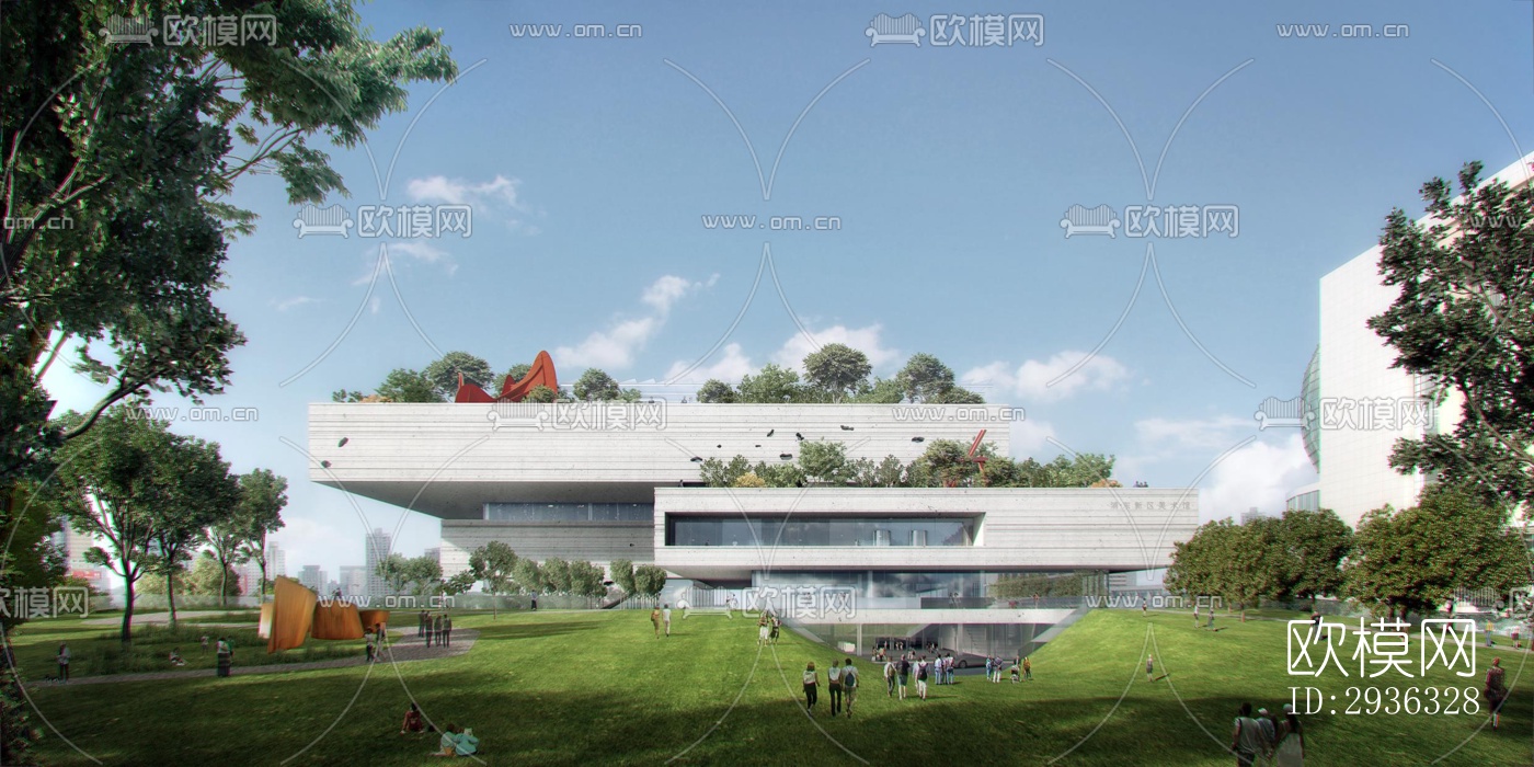 现代美术博物馆效果图下载（渲染图3）