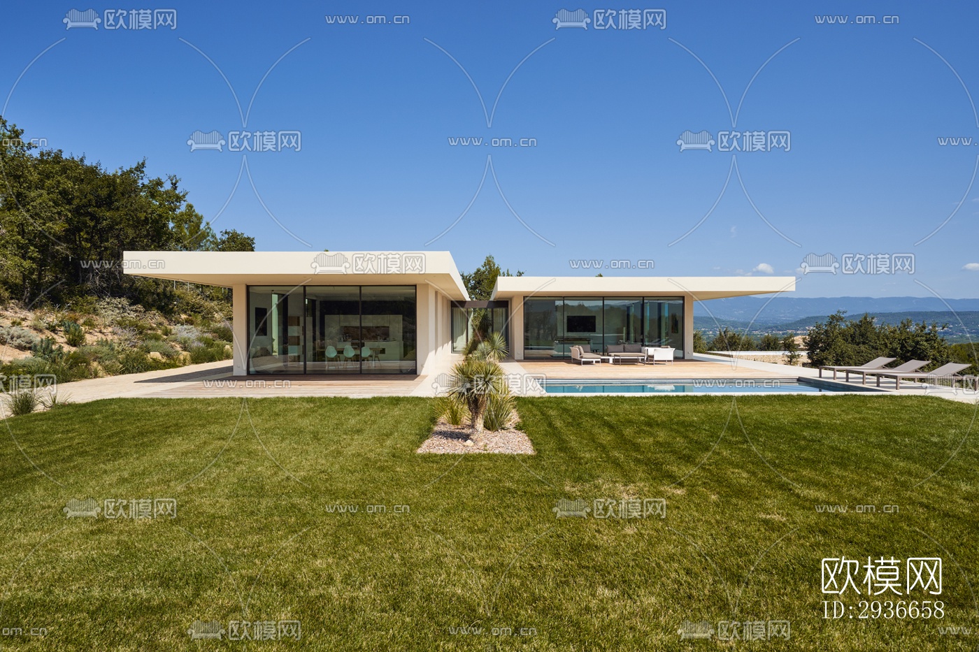 现代居住建筑效果图下载（渲染图2）