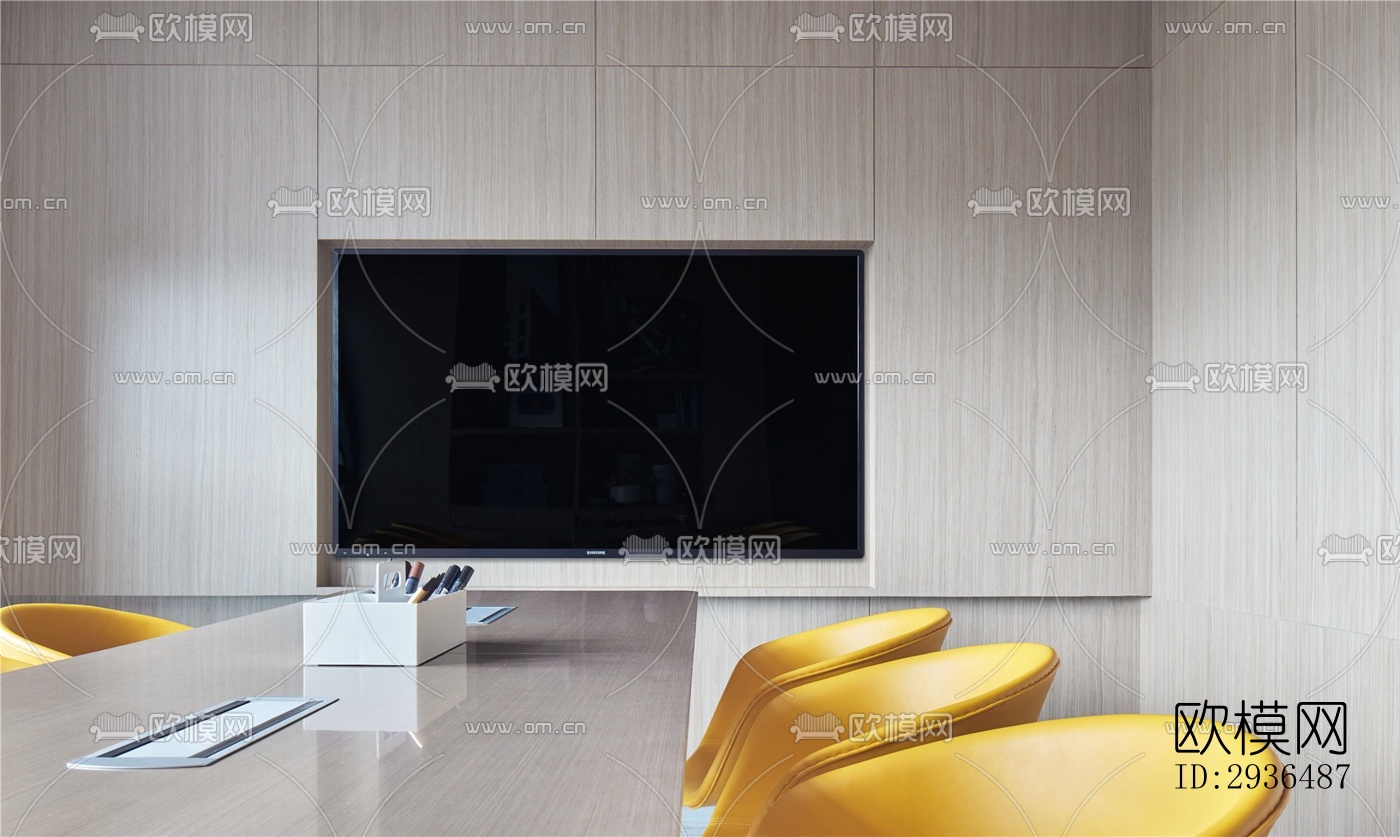 现代办公区效果图下载（渲染图7）