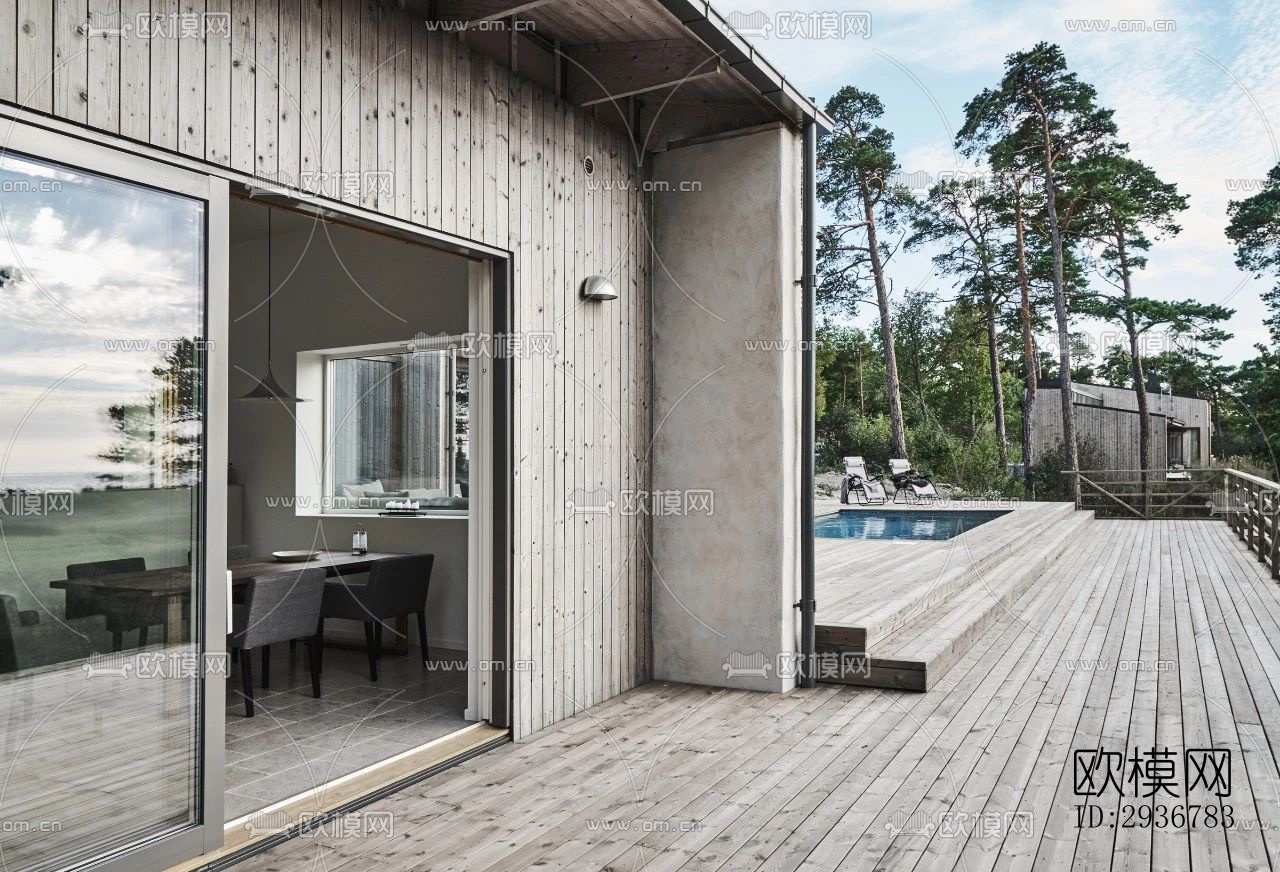 现代居住建筑效果图下载（渲染图15）