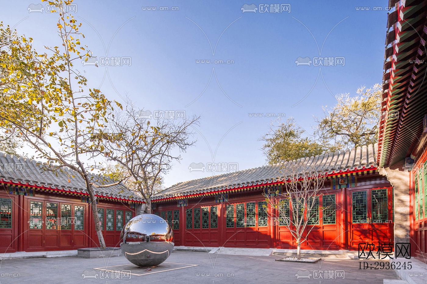 中式美术博物馆效果图下载（渲染图8）