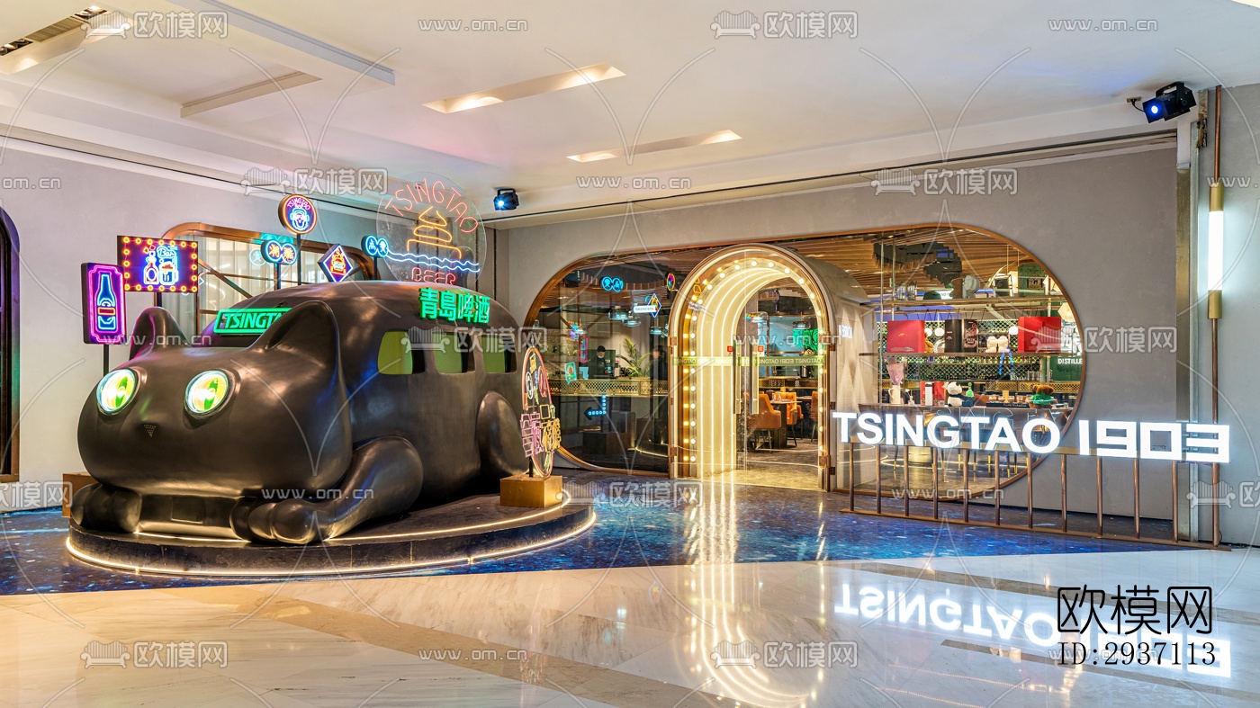 后现代西餐厅效果图下载（渲染图15）