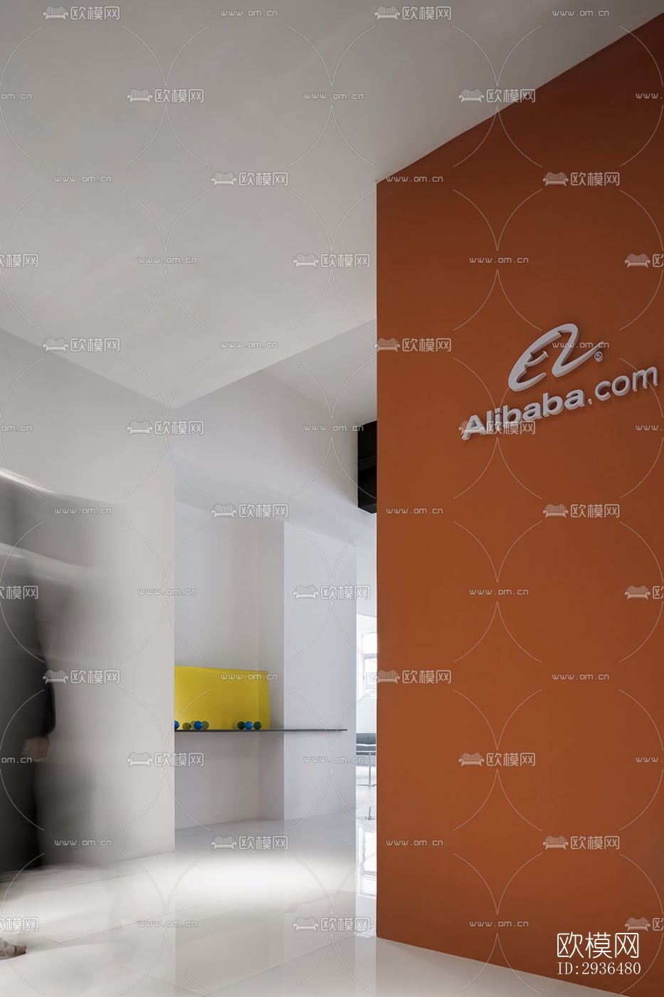 现代办公区效果图下载（渲染图16）