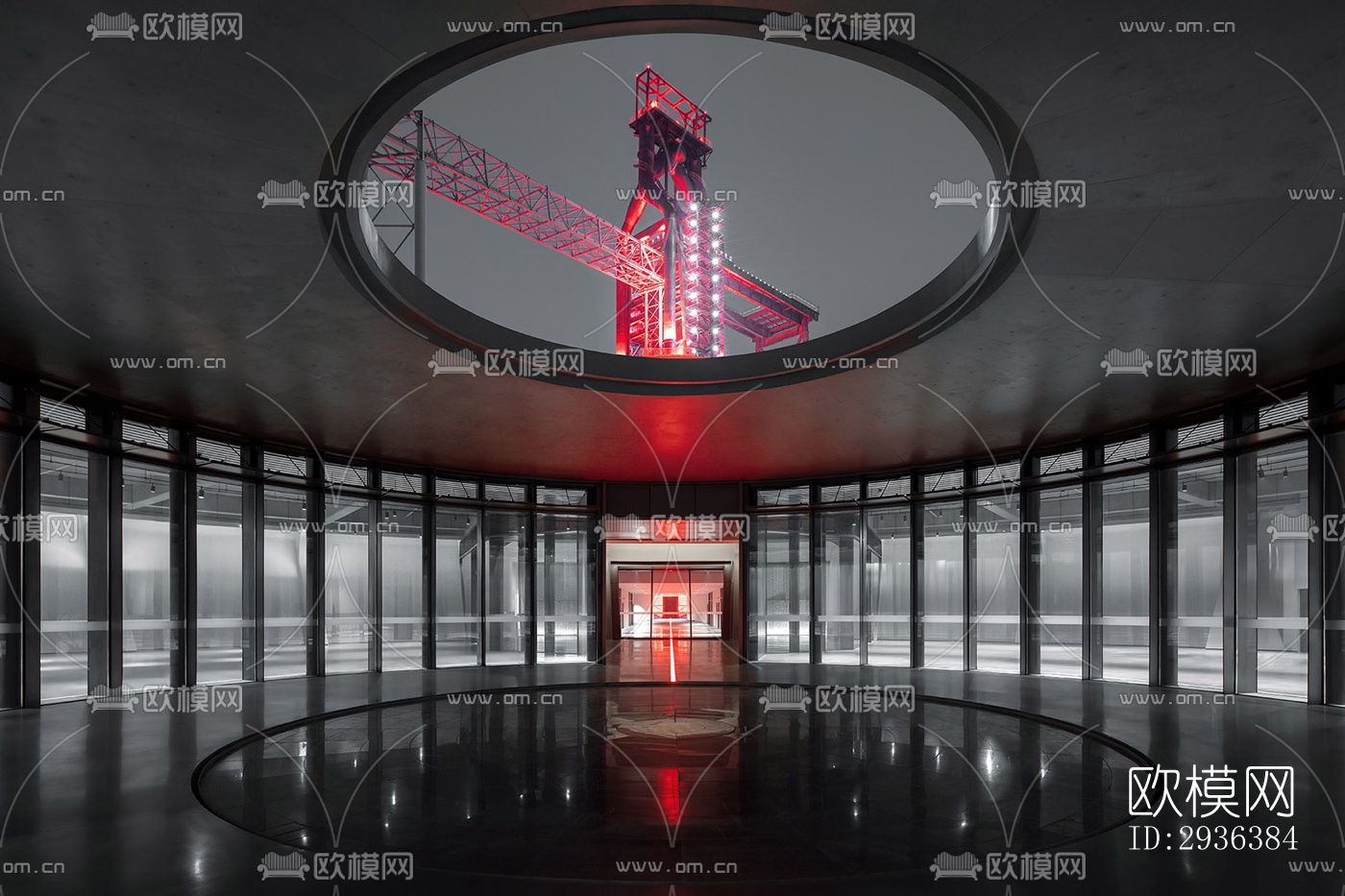 高级灰美术博物馆效果图下载（渲染图19）