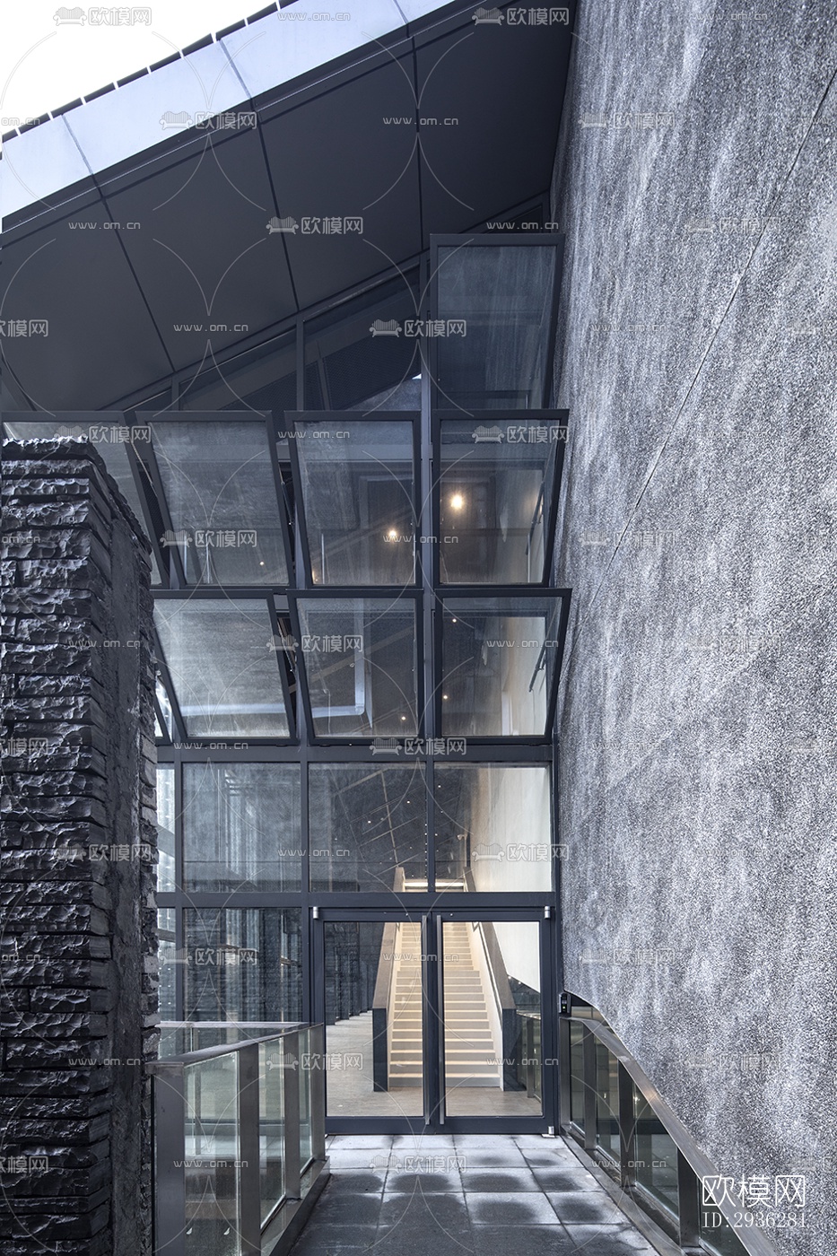 新中式美术博物馆效果图下载（渲染图6）