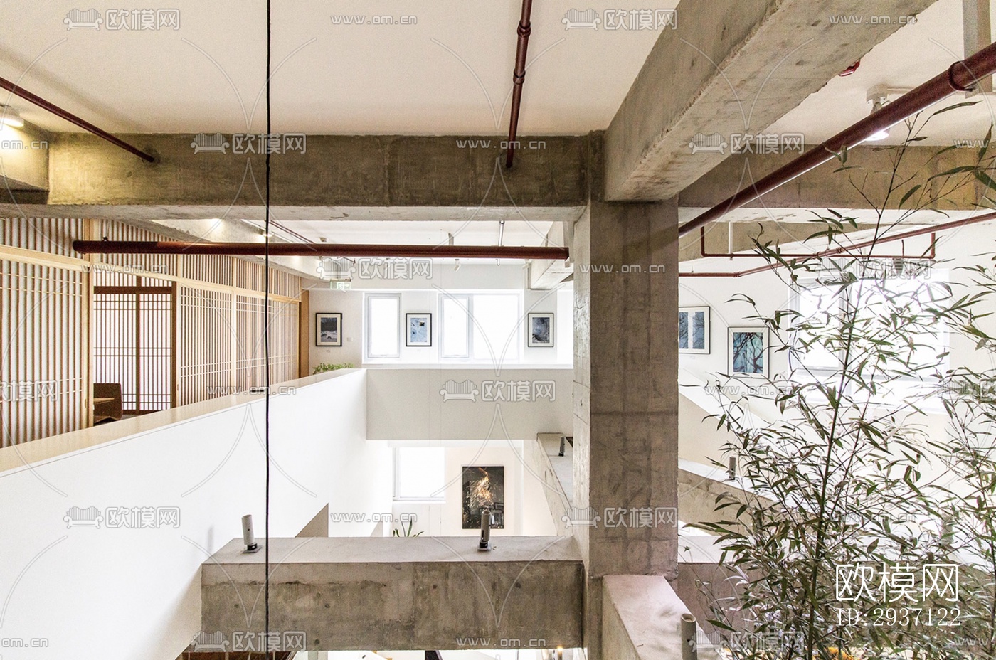 工业风西餐厅效果图下载（渲染图5）