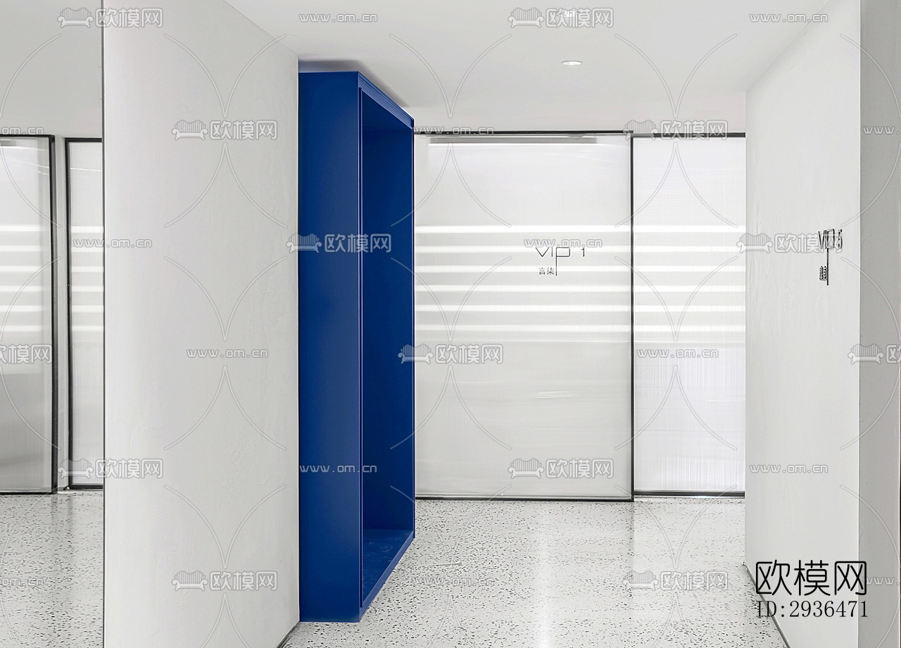 现代办公区效果图下载（渲染图13）