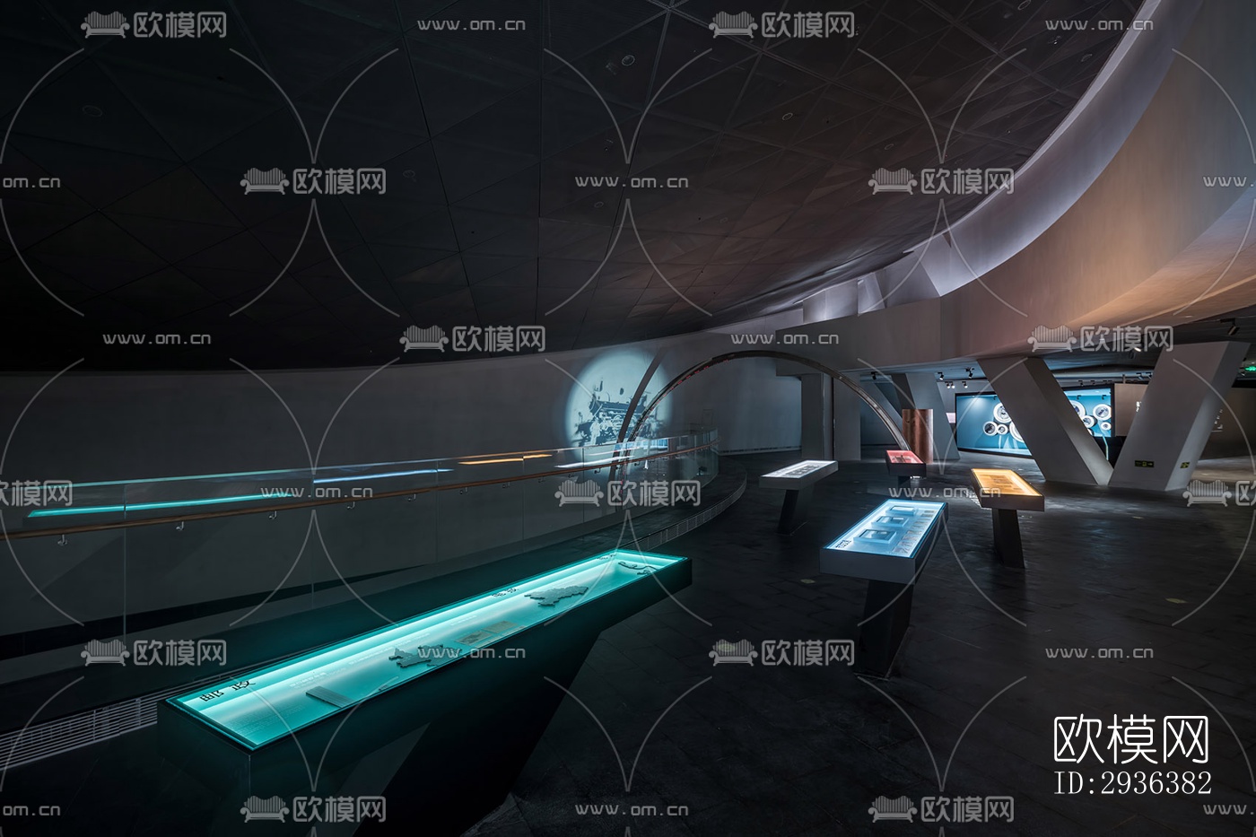 高级灰美术博物馆效果图下载（渲染图12）