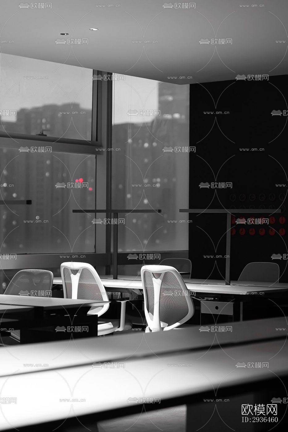 现代办公区效果图下载（渲染图20）