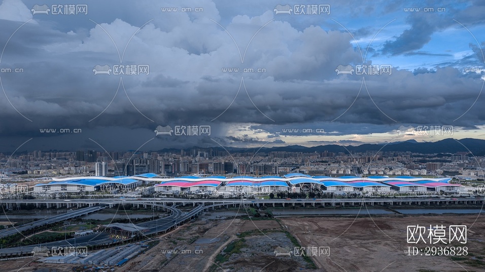 現(xiàn)代文體建筑效果圖下載(渲染圖1)